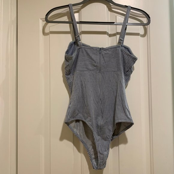 Bule & White Stripe Bodysuit - Picture 2 of 3